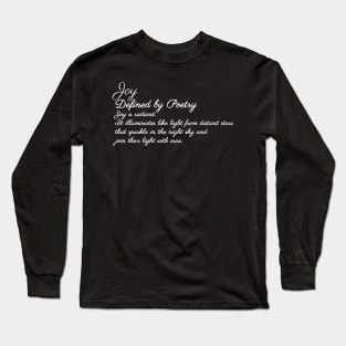 Joy Poem Long Sleeve T-Shirt